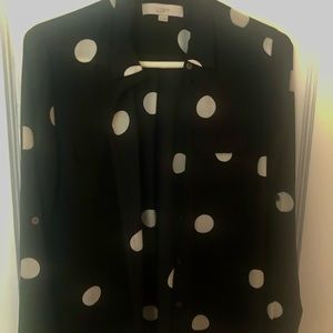 Polka dot button up blouse